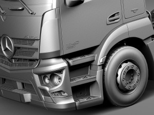Mercedes-Benz Antos 2015 Semi Truck 3D Model