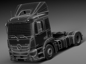 Mercedes-Benz Antos 2015 Semi Truck 3D Model