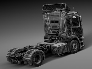 Mercedes-Benz Antos 2015 Semi Truck 3D Model