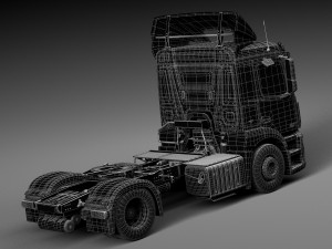 Mercedes-Benz Antos 2015 Semi Truck 3D Model