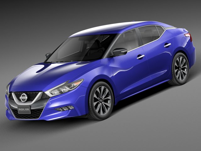 Nissan Maxima 2016 Modèle 3D .c4d .max .obj .3ds .fbx .stl .blend 