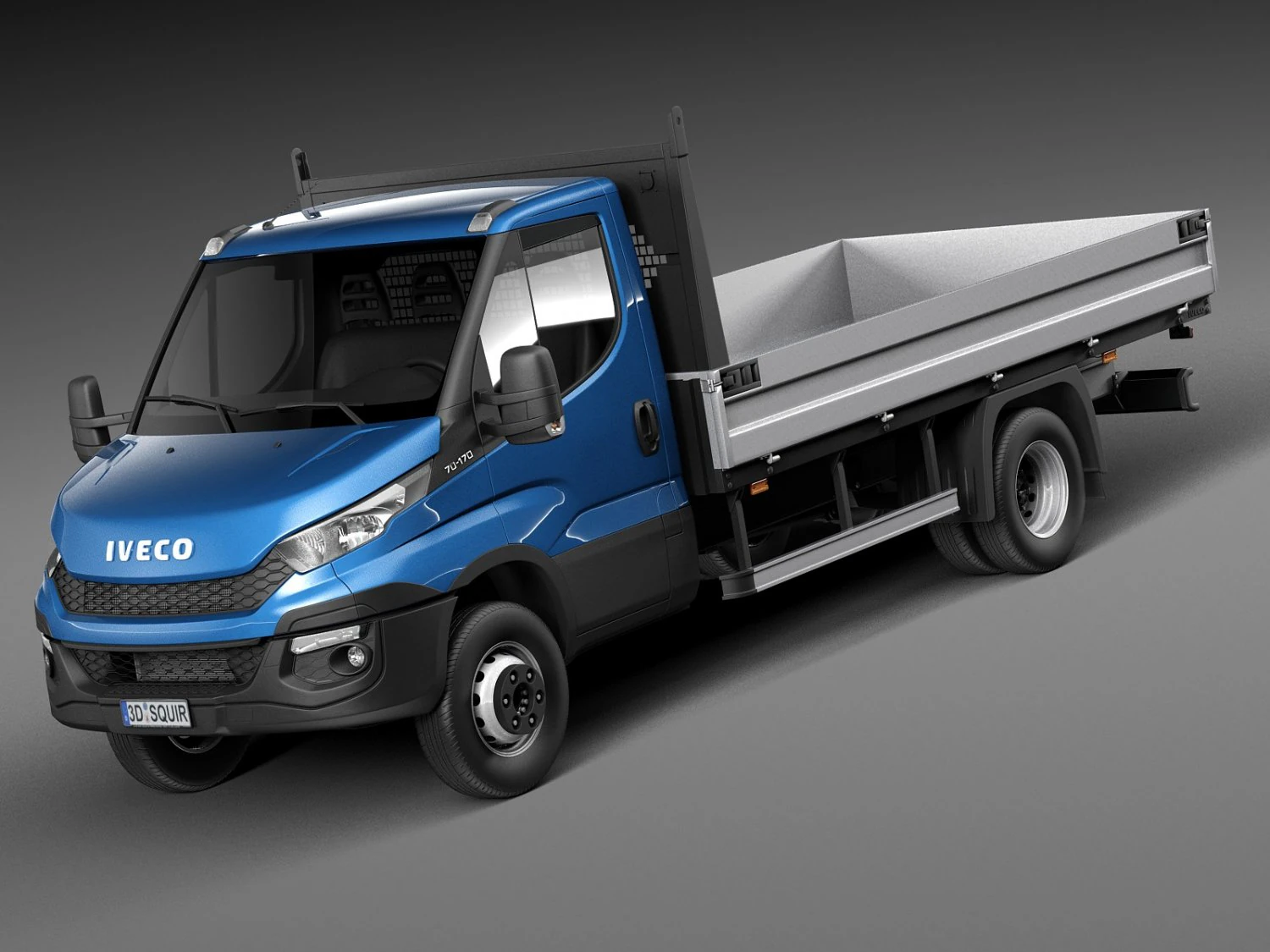 Iveco Daily Chassis Cab Pickup 2015 3D Model .c4d .max .obj .3ds .fbx .stl .blend 
