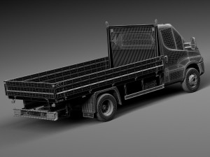 Iveco Daily Chassis Cab Pickup 2015 3D Модель