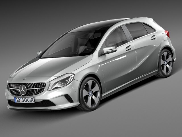 Mercedes-Benz A-Class 2016 3D Модель .c4d .max .obj .3ds .fbx .stl .blend 
