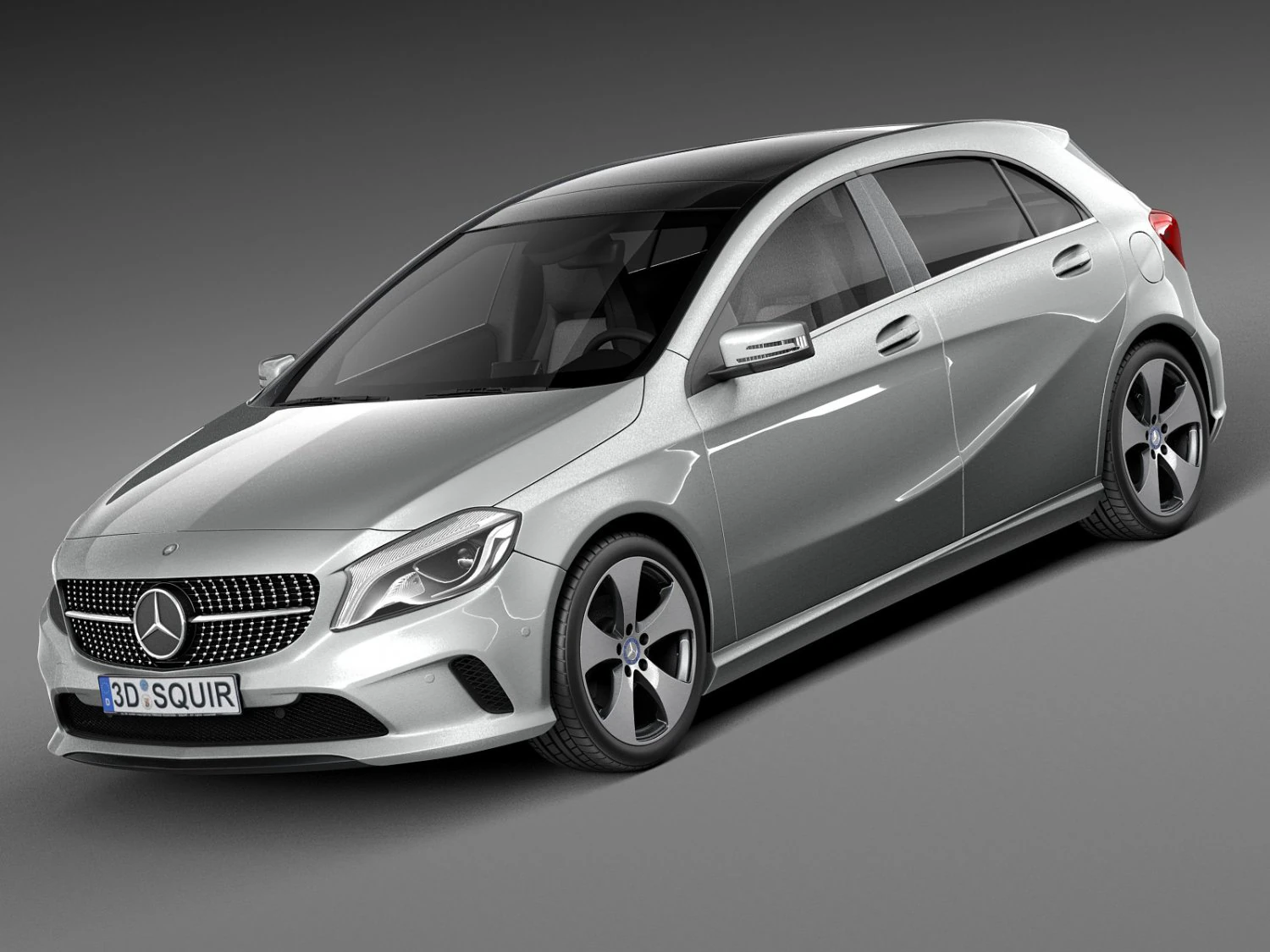 Mercedes-Benz A-Class 2016 3D Model .c4d .max .obj .3ds .fbx .stl .blend 