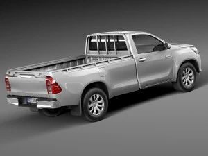 Toyota Hilux Cabine Simples 2016 Modelo 3D