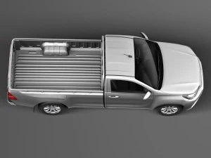 Toyota Hilux Cabine Simples 2016 Modelo 3D
