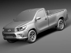 Toyota Hilux Cabine Simples 2016 Modelo 3D