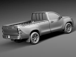 Toyota Hilux Cabine Simples 2016 Modelo 3D