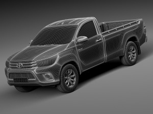 Toyota Hilux Single Cab 2016 3Dモデル