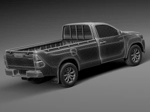 Toyota Hilux Cabine Simples 2016 Modelo 3D