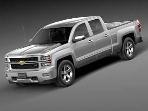 Chevrolet Silverado 1500 Double Cab 2015 3Dモデル