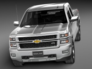 Chevrolet Silverado 1500 Double Cab 2015 3D 모델