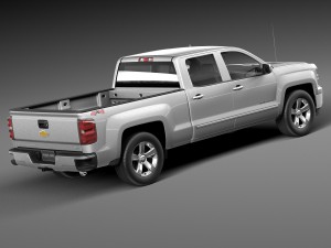 Chevrolet Silverado 1500 Double Cab 2015 3D 모델