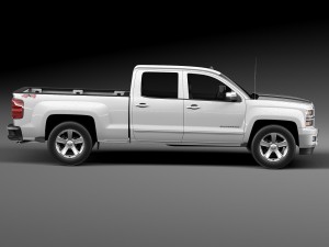 Chevrolet Silverado 1500 Double Cab 2015 3D 모델