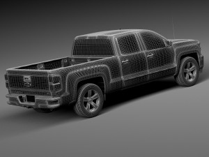 Chevrolet Silverado 1500 Double Cab 2015 3D 모델