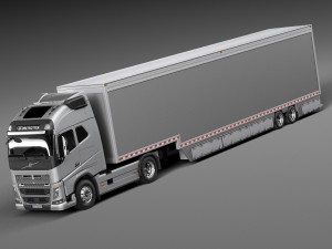 Volvo FH16 Globtrotter Trailer 2013 3D Model