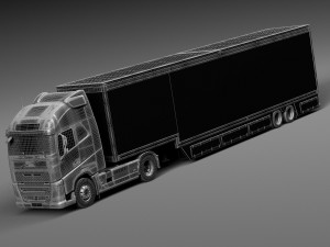 Volvo FH16 Globtrotter Trailer 2013 3D Model