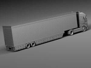 Volvo FH16 Globtrotter Trailer 2013 3D Model