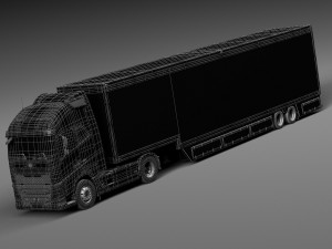 Volvo FH16 Globtrotter Trailer 2013 3D Model