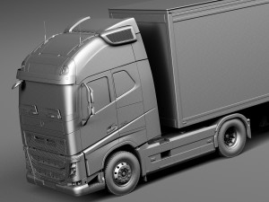 Volvo FH16 Globtrotter Trailer 2013 3D Model