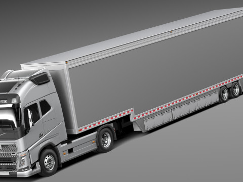 Volvo FH16 Globtrotter Trailer 2013 3D 모델