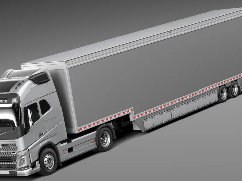 Volvo FH16 Globtrotter Trailer 2013 3D Modell