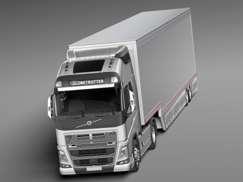 Volvo FH16 Globtrotter Trailer 2013 Modèle 3D