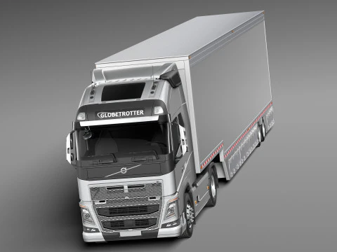 Volvo FH16 Globtrotter Trailer 2013 3D Model