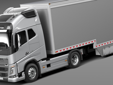 Volvo FH16 Globtrotter Trailer 2013 Modèle 3D