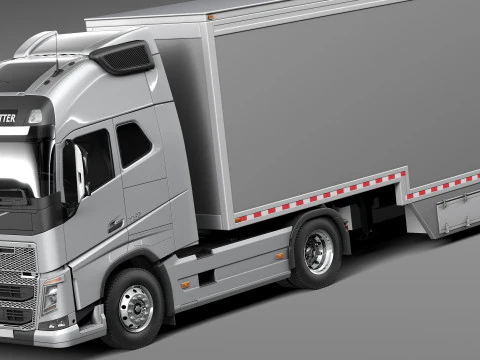 Volvo FH16 Globtrotter Trailer 2013 3D Model