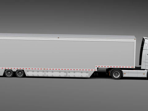 Volvo FH16 Globtrotter Trailer 2013 3D Model