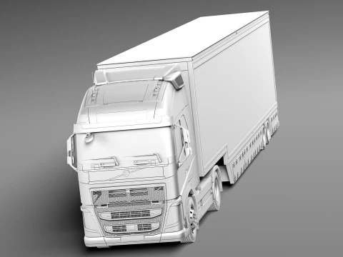 Volvo FH16 Globtrotter Trailer 2013 3D Model