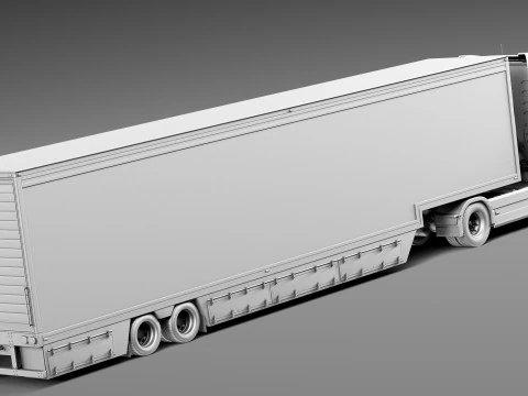Volvo FH16 Globtrotter Trailer 2013 3D Model