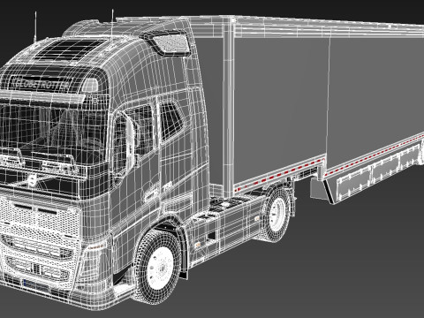Volvo FH16 Globtrotter Trailer 2013 Modèle 3D