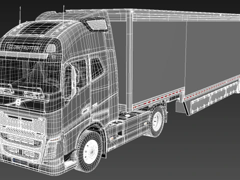 Volvo FH16 Globtrotter Trailer 2013 3D Model