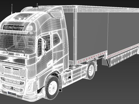 Volvo FH16 Globtrotter Trailer 2013 Modèle 3D