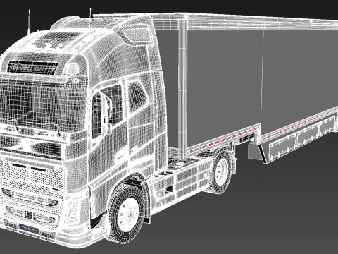 Volvo FH16 Globtrotter Trailer 2013 3D Model