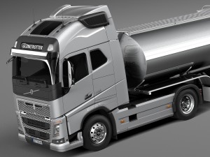 Volvo FH16 Globtrotter Tanker 2013-2015 3D Model