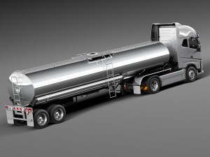 Volvo FH16 Globtrotter Tanker 2013-2015 3D Model