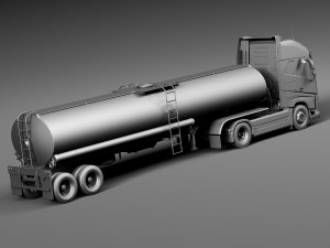 Volvo FH16 Globtrotter Tanker 2013-2015 3D Model