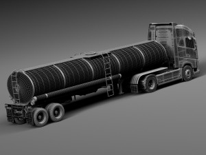 Volvo FH16 Globtrotter Tanker 2013-2015 3D Model