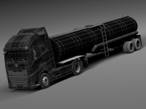 Volvo FH16 Globtrotter Tanker 2013-2015 3D Model