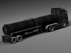 Volvo FH16 Globtrotter Tanker 2013-2015 3D Model