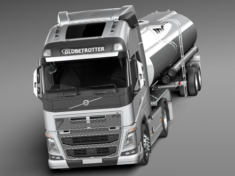 Volvo FH16 Globtrotter Tanker 2013 3D Модель