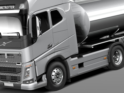 Volvo FH16 Globtrotter Tanker 2013 3D Модель
