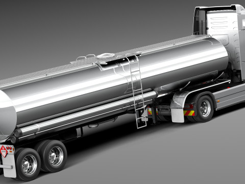 Volvo FH16 Globtrotter Tanker 2013 3D Модель
