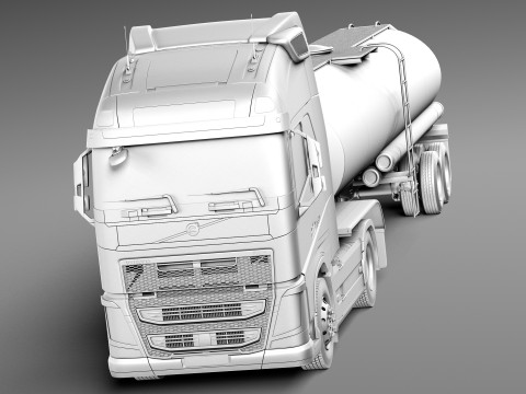 Volvo FH16 Globtrotter Tanker 2013 3D Модель