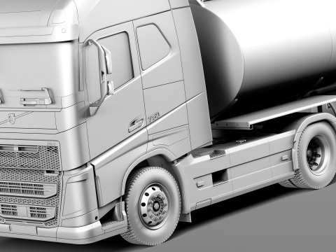 Volvo FH16 Globtrotter Tanker 2013 3D Модель
