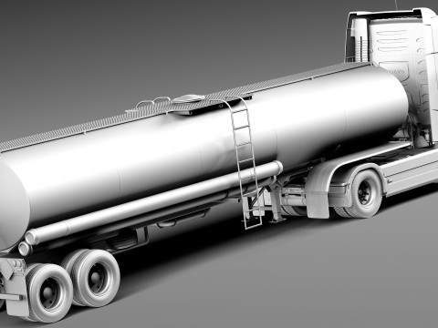 Volvo FH16 Globtrotter Tanker 2013 3D Модель